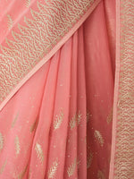 Thumbnail for kasee Floral Embroidered Saree With Blouse Piece - Distacart
