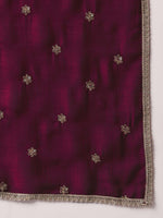 Thumbnail for Kalini Floral Embroidered A-Line Kurta With Trousers & Dupatta - Distacart