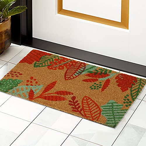 HOKIPO Large Natural Coconut Coir Door Mats for Entrance Big Size Welcome Mat - Dista