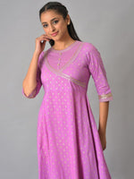 Thumbnail for AURELIA Ethnic Motifs Printed Fit & Flare Cotton Midi Dress