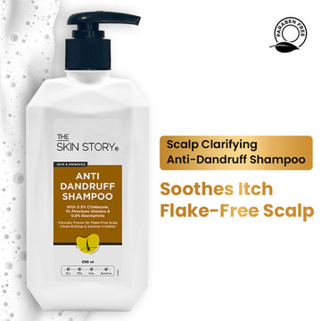 The Skin Story Anti Dandruff Deep Ceansing Shampoo Calms & Soothes Scalp With Saniscalp & Argan Oil - 250ml