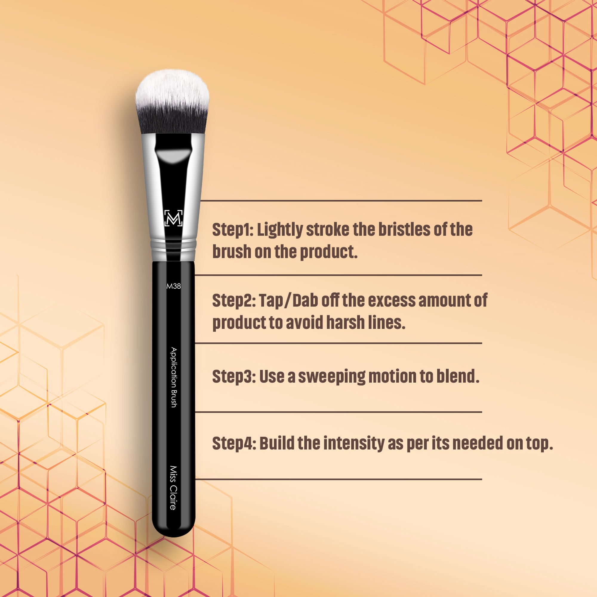 Miss Claire M38 - Application Brush - Chrome