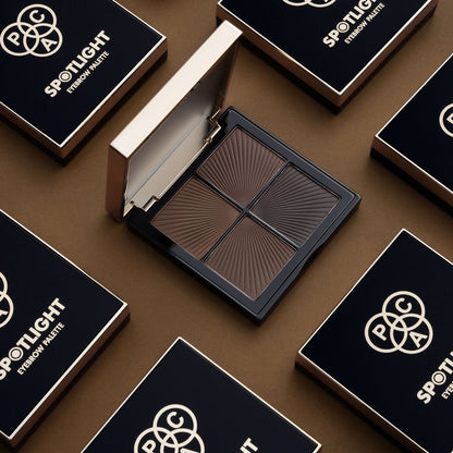 PAC Studio Spotlight Eyebrow Palette X4 - Longlasting Micro Fine Powder Formula, Pigmented Natural Shades - Distacart