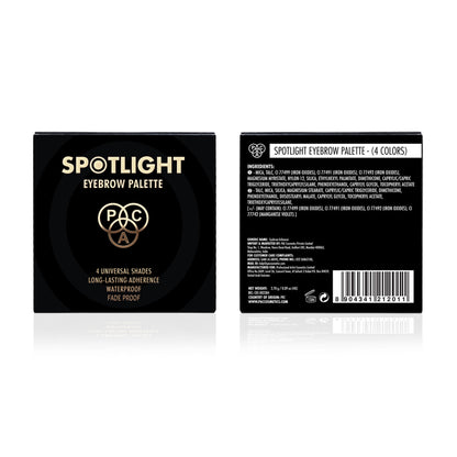 PAC Studio Spotlight Eyebrow Palette X4 - Longlasting Micro Fine Powder Formula, Pigmented Natural Shades - Distacart