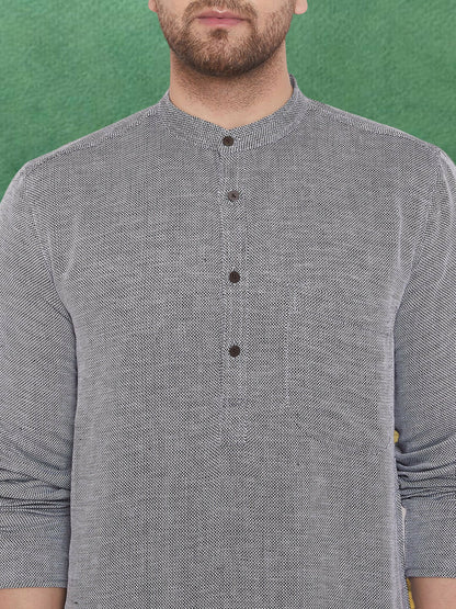 Even Apparels Men's Pure Cotton Grey Kurta - Distacart