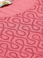Thumbnail for ADA Women Pink Chikankari Embroidered Sustainable Kurti with Dhoti Pants - Distacart