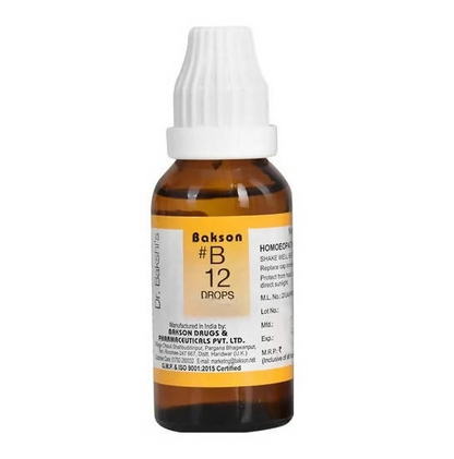 Bakson's Homeopathy B12 Drops - Distacart