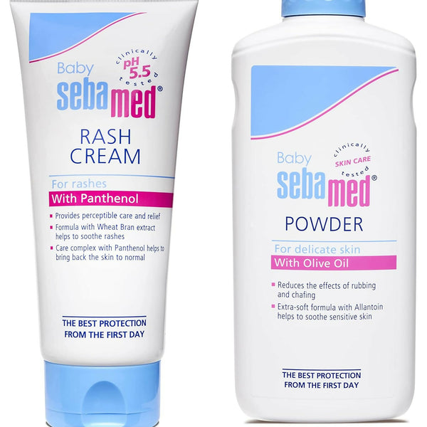 Sebamed Baby Rash Cream 100ml & Baby Powder 200gm Combo - Distacart