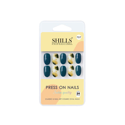 shills professional reusable press on nails oval spn707