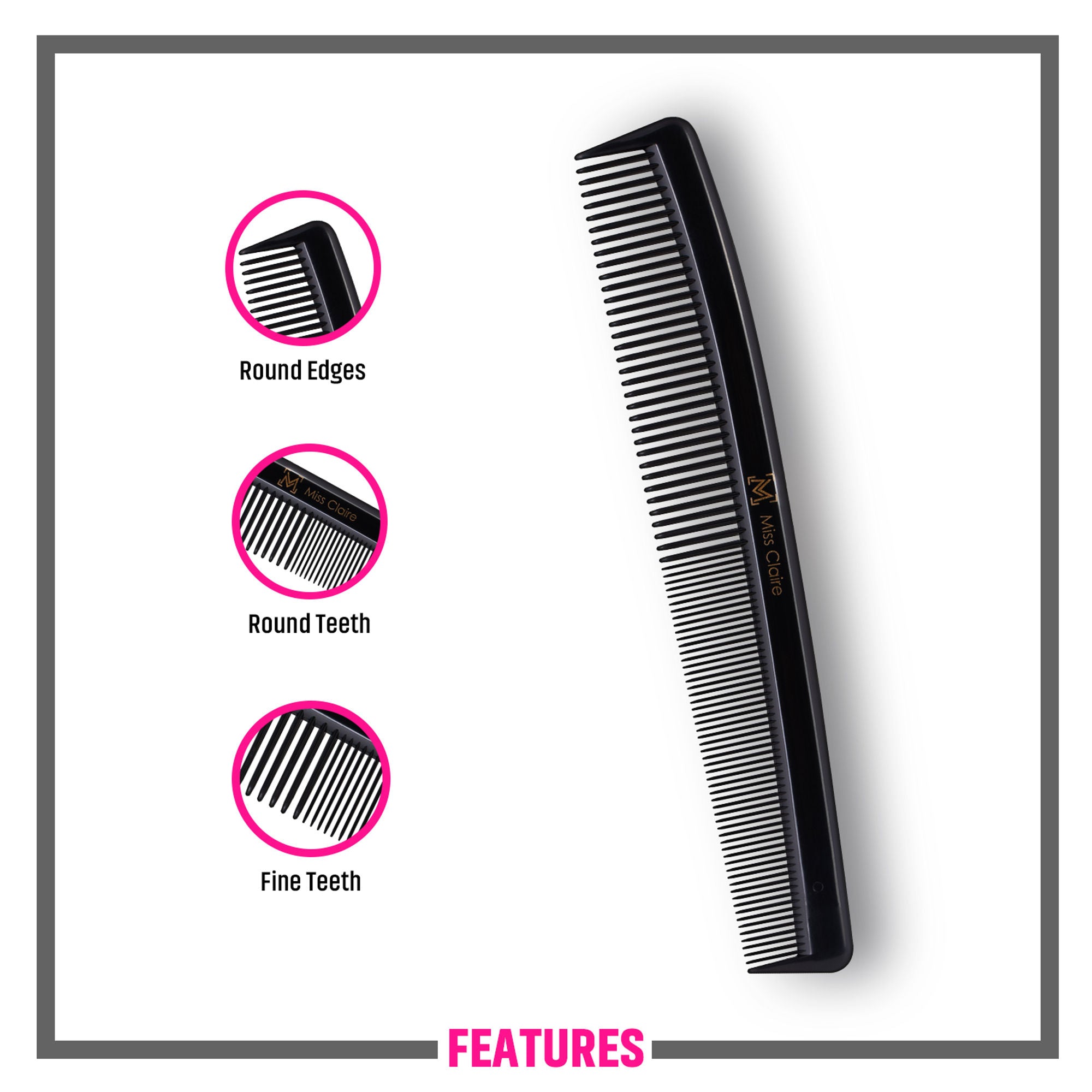 Miss Claire 256 Hair Comb - Black