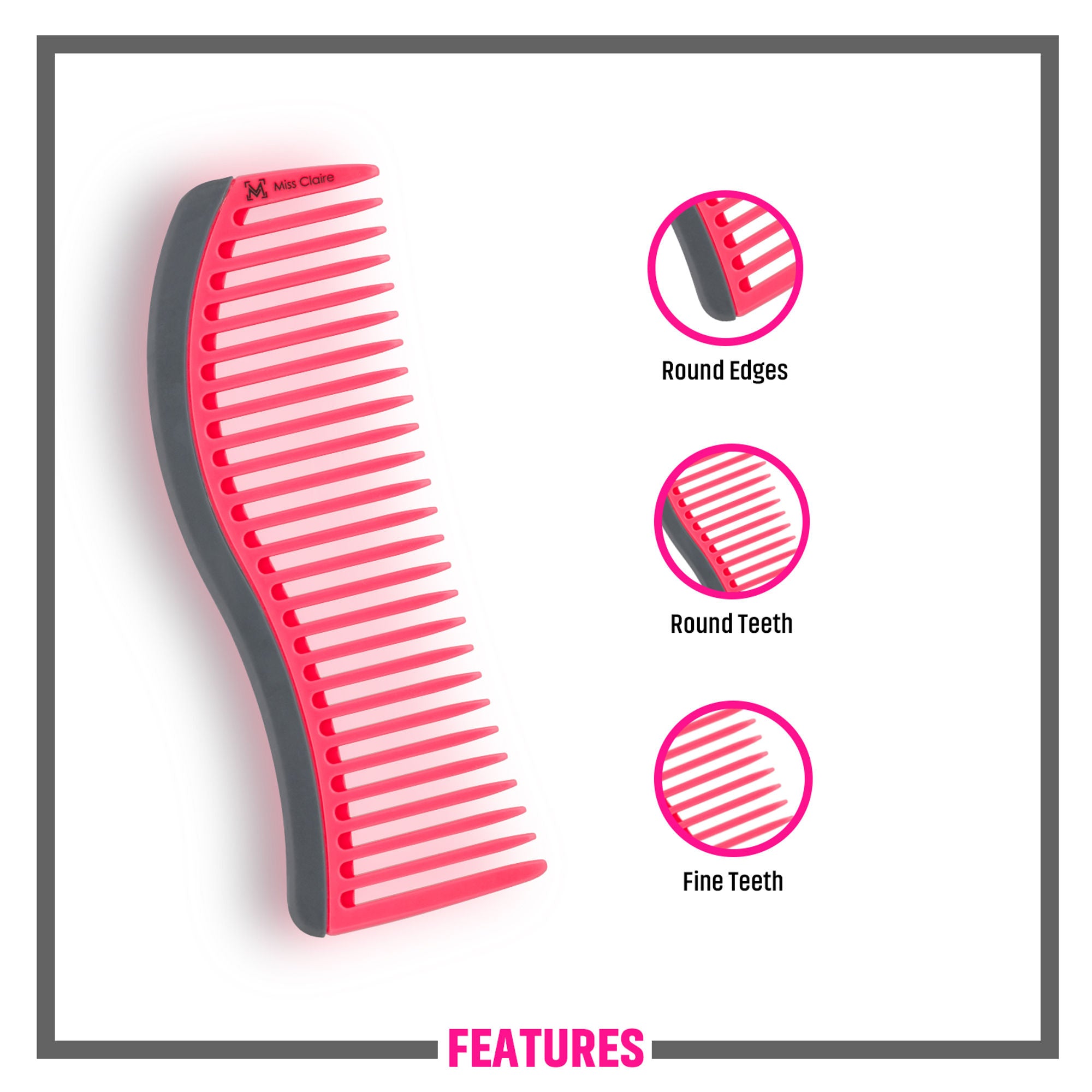 Miss Claire 122Rp Hair Comb - Pink