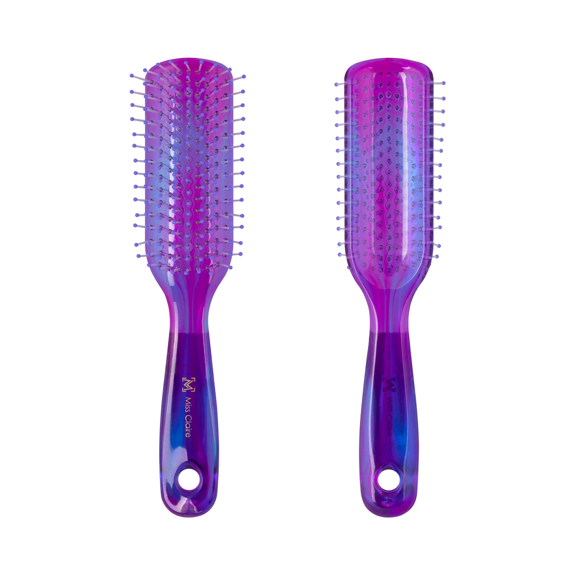 Miss Claire V18001AT Flat Hair Brush - Purple