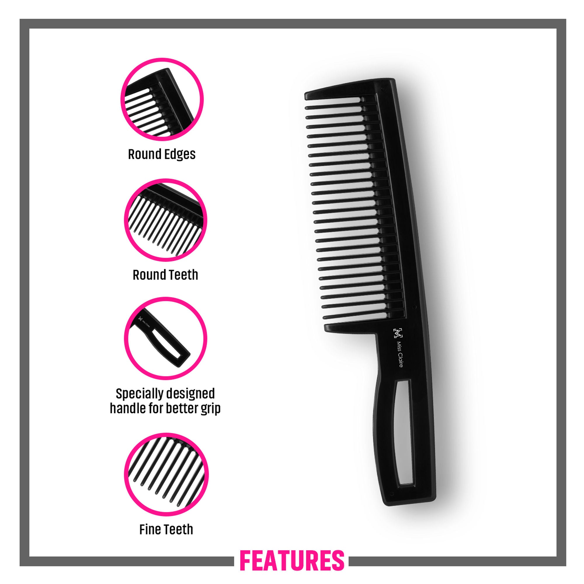 Miss Claire 253 Hair Comb - Black