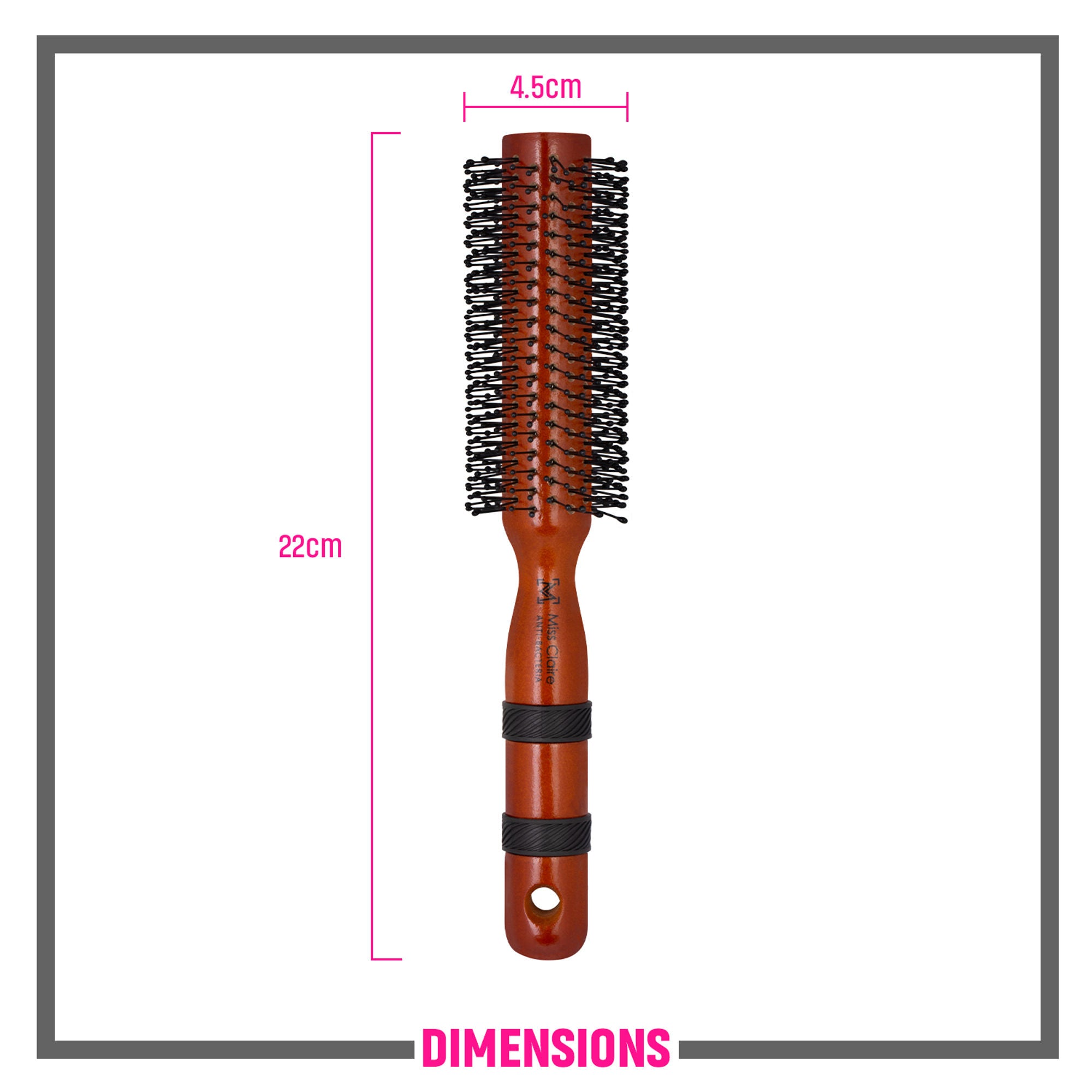 Miss Claire R57247C Round Hair Brush - Distacart