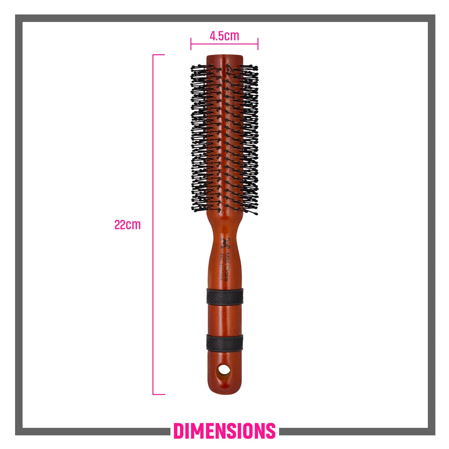Miss Claire R57247C Round Hair Brush - Distacart
