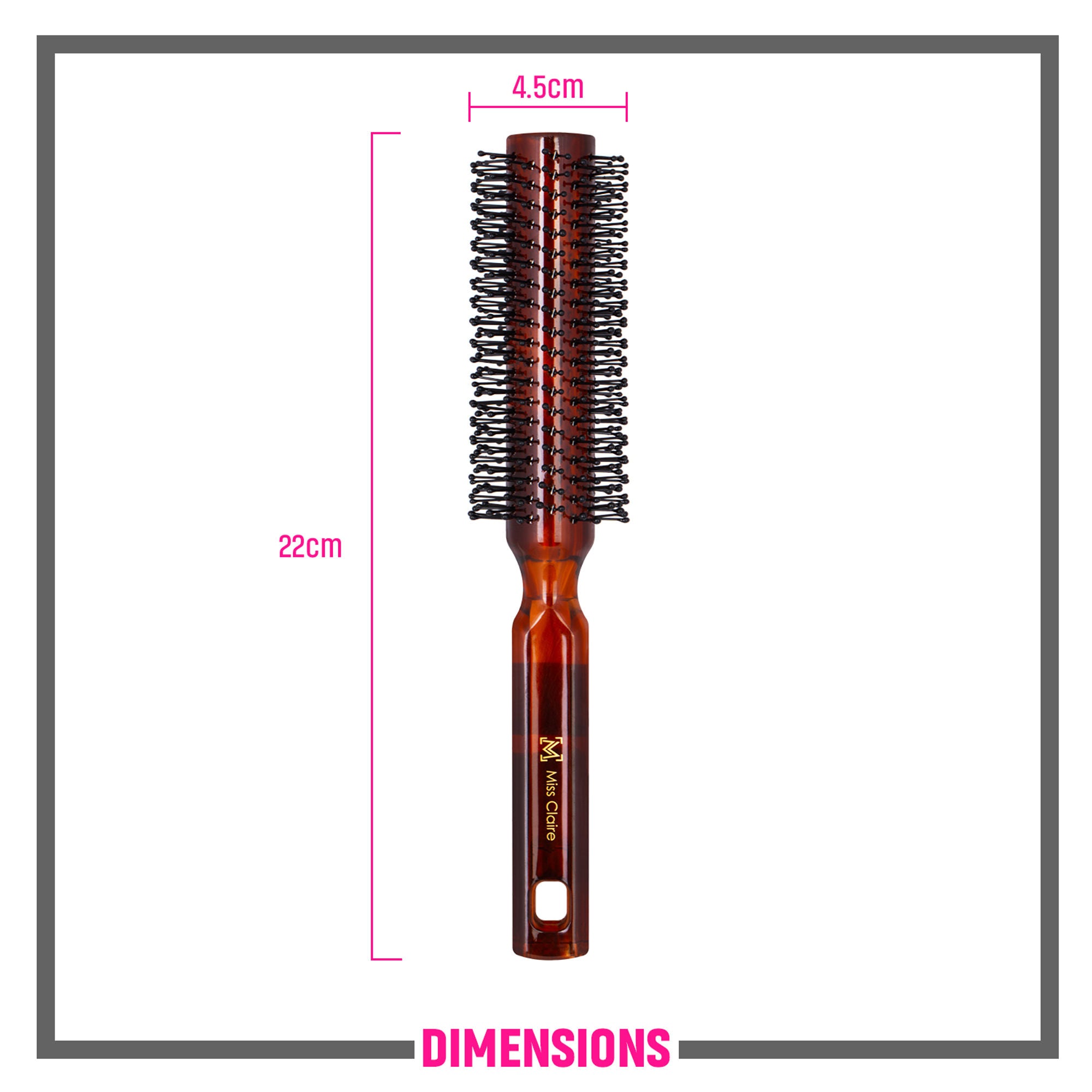 Miss Claire R67004Tt Round Hair Brush - Distacart
