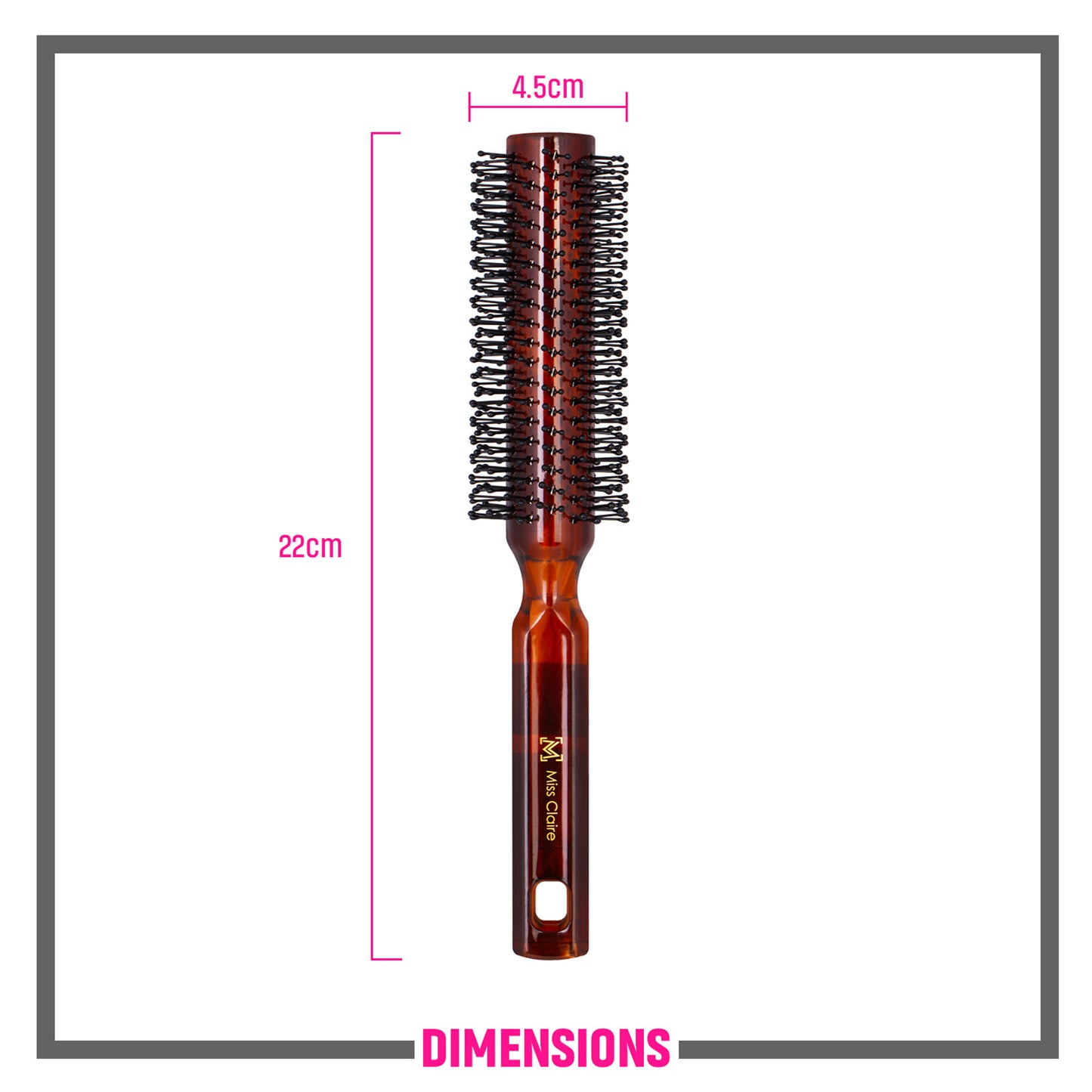 Miss Claire R67004Tt Round Hair Brush - Distacart