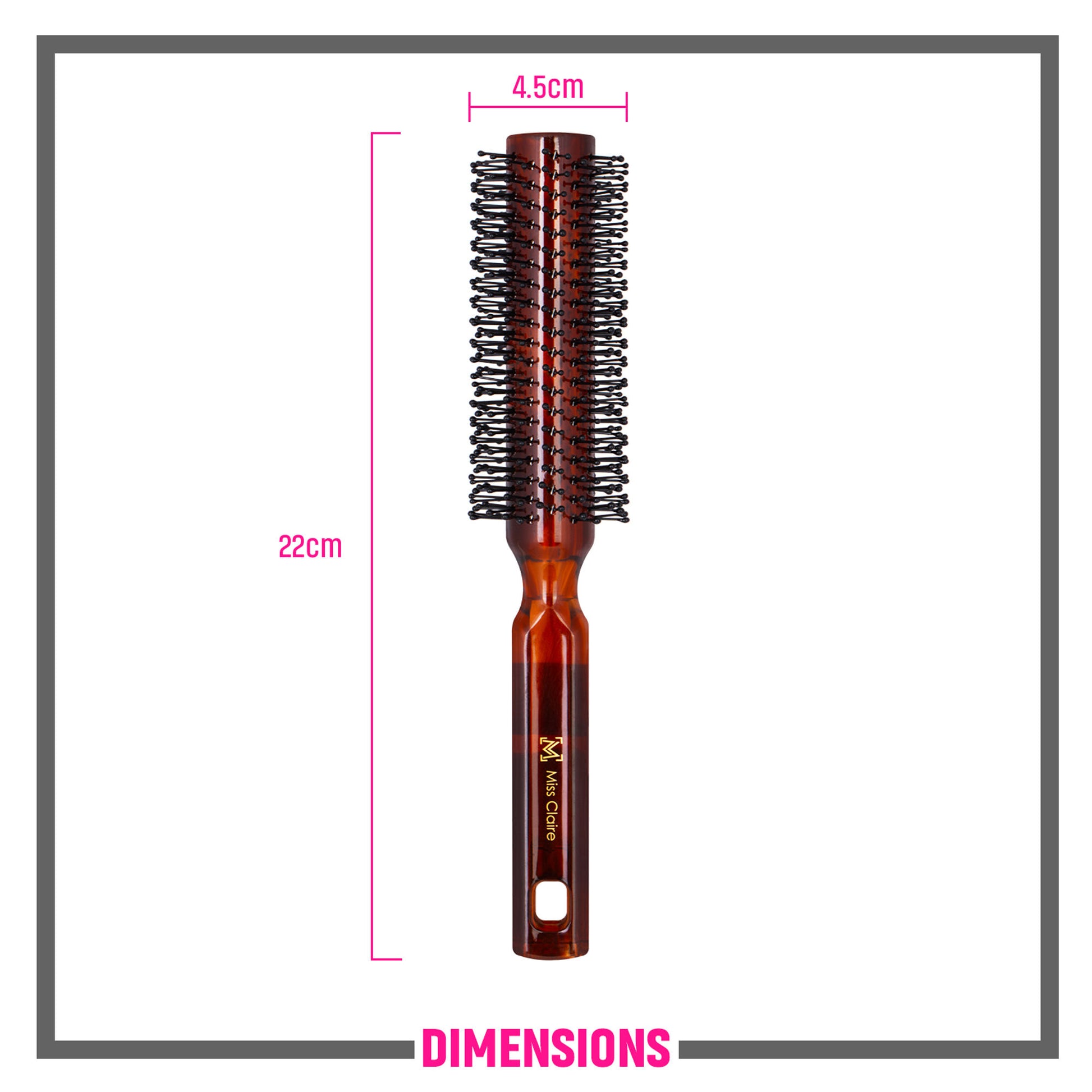 Miss Claire R67004Tt Round Hair Brush - Distacart
