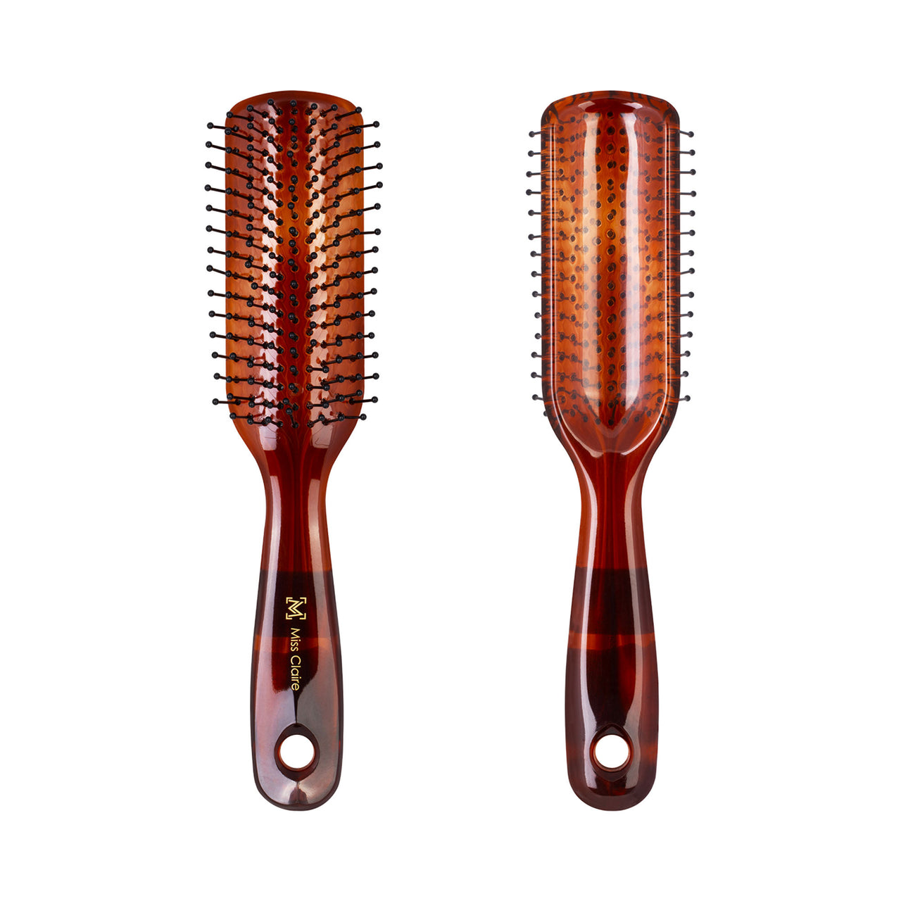 Miss Claire V18001AT Flat Hair Brush - Shell