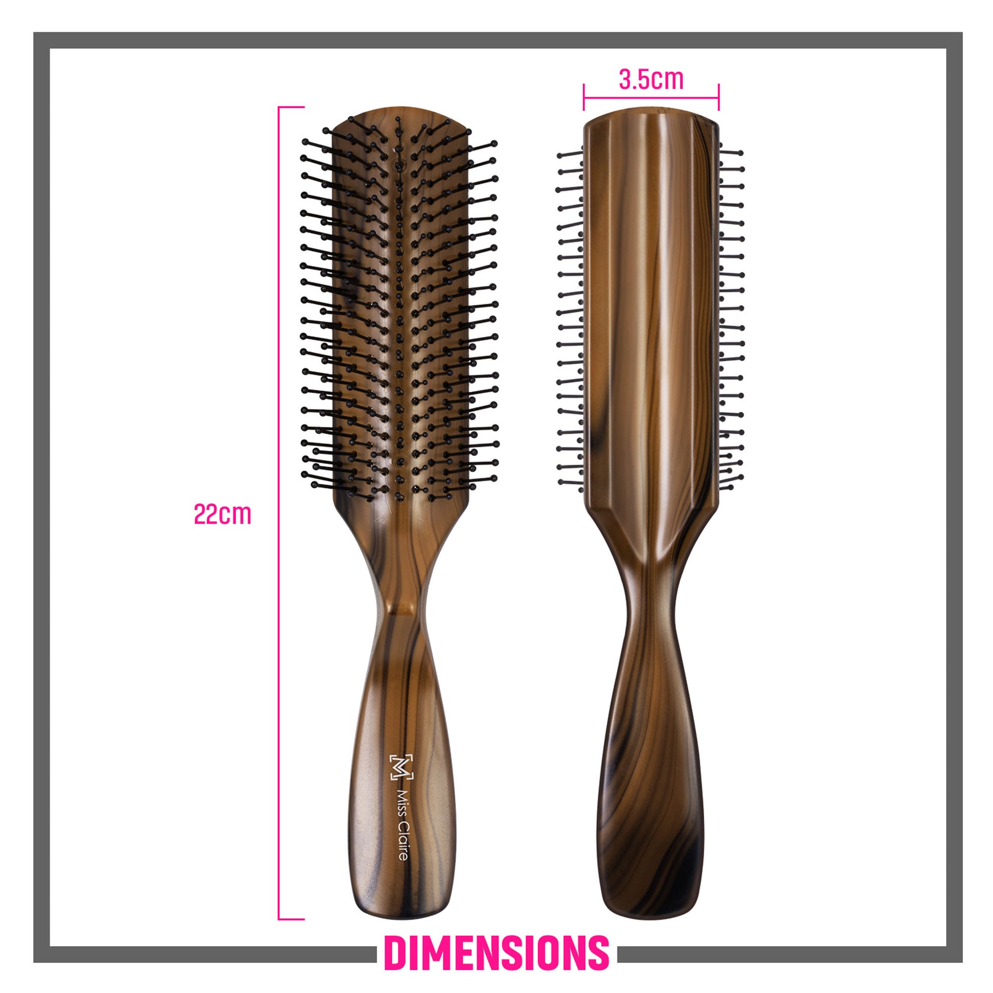 Miss Claire V1800F Flat Hair Brush - Distacart