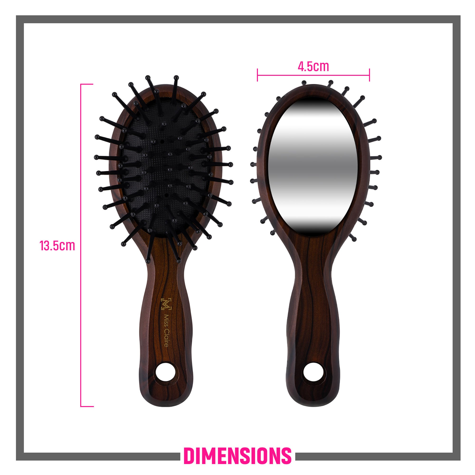 Miss Claire P79105F Paddle Hair Brush - Small - Distacart