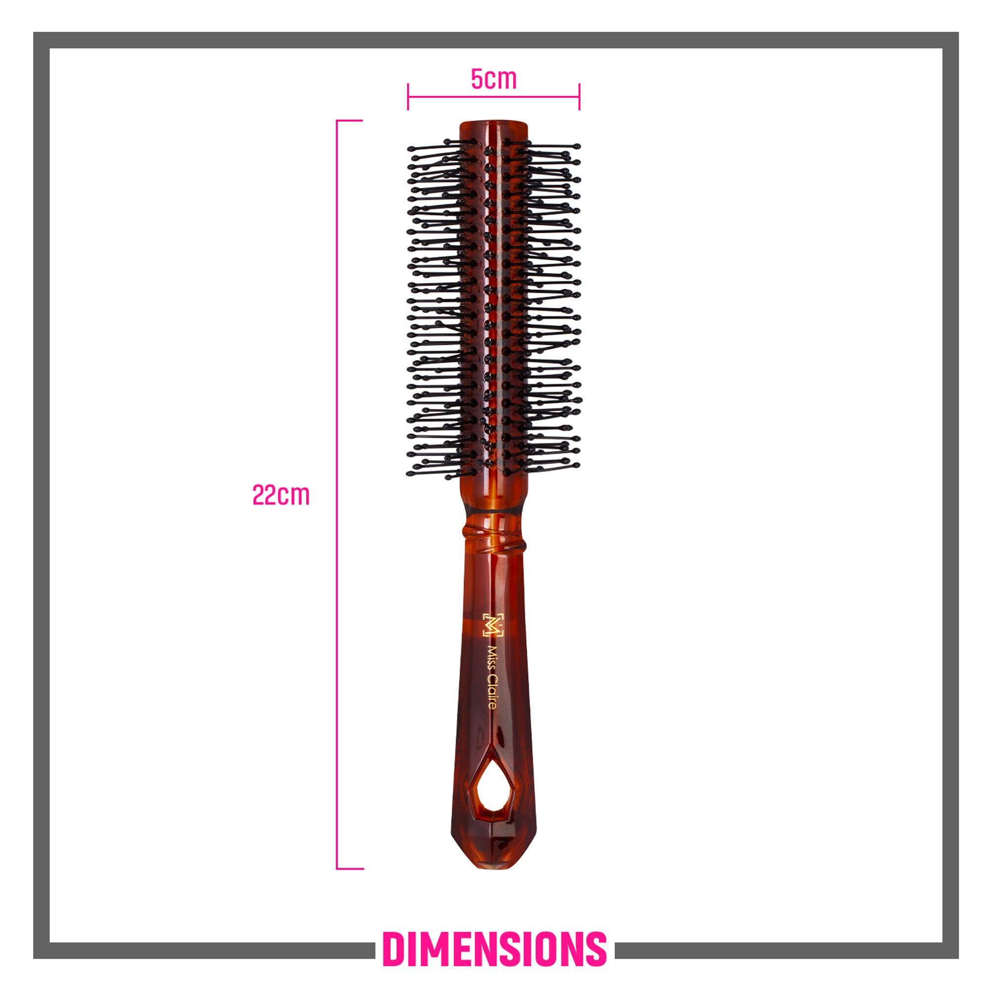 Miss Claire R67001Tt Round Hair Brush - Distacart