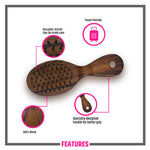 Thumbnail for Miss Claire V18120F Flat Hair Brush - Small - Ebony - Distacart