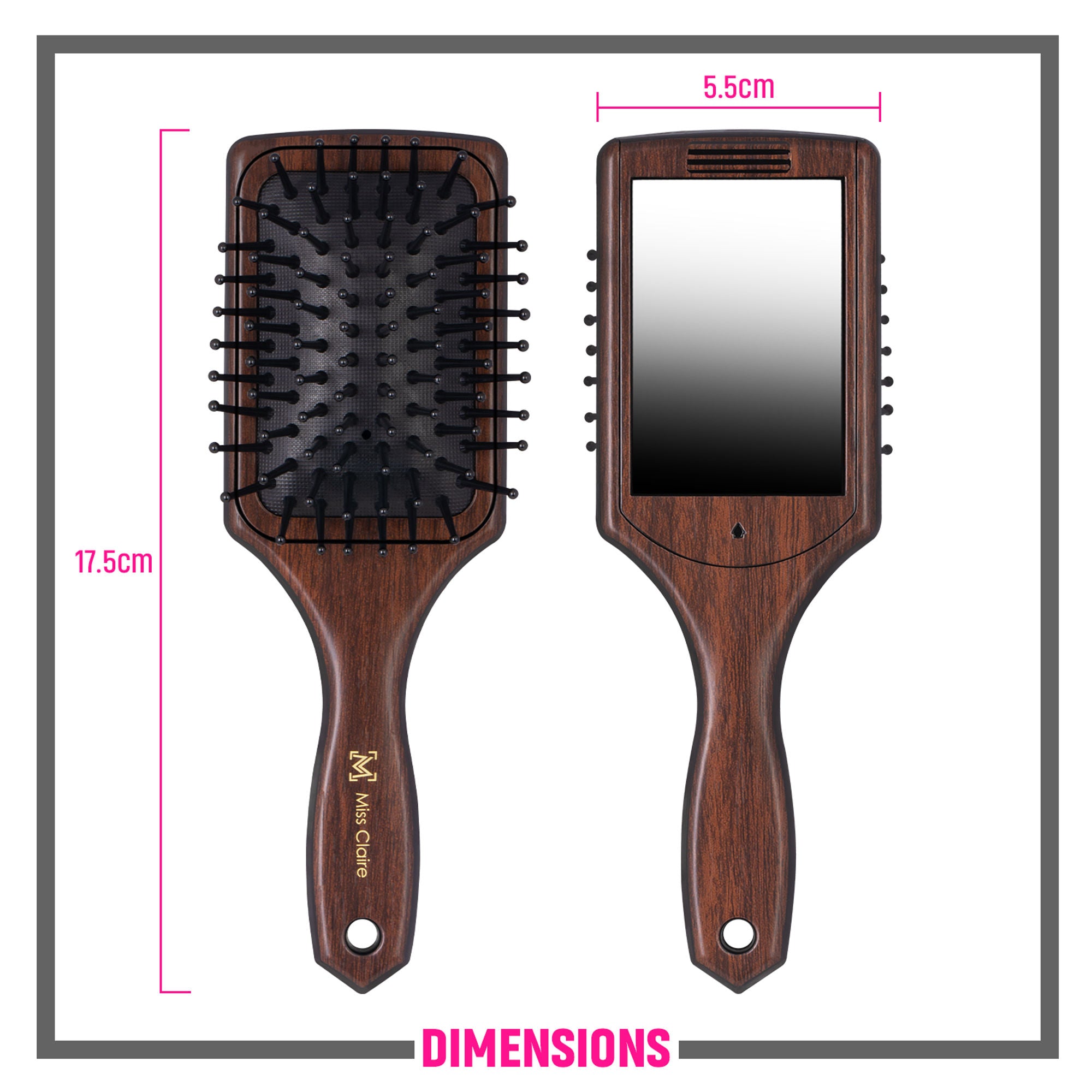 Miss Claire P69013L Paddle Hair Brush - Distacart