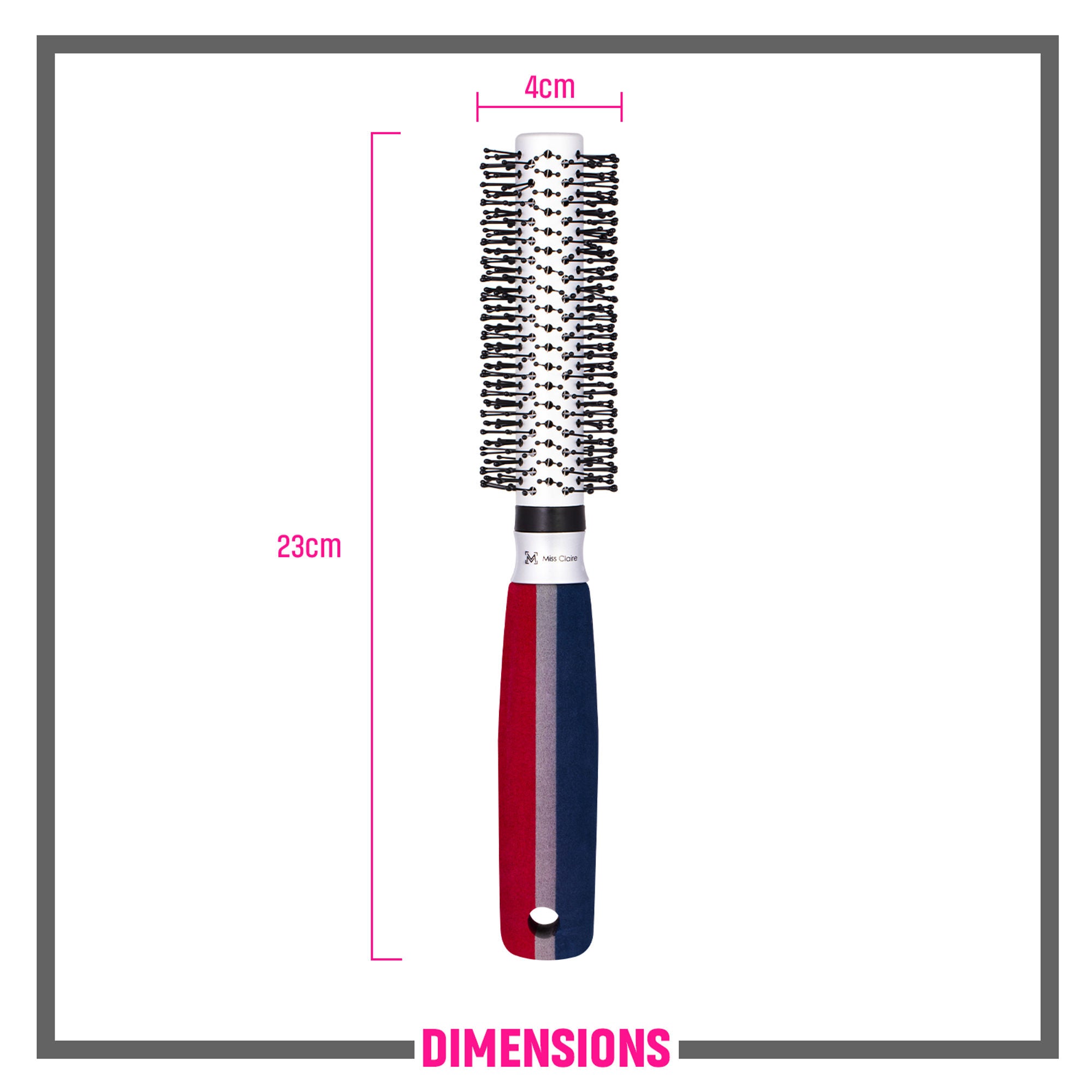 Miss Claire R9802Evsa Round Hair Brush - Distacart