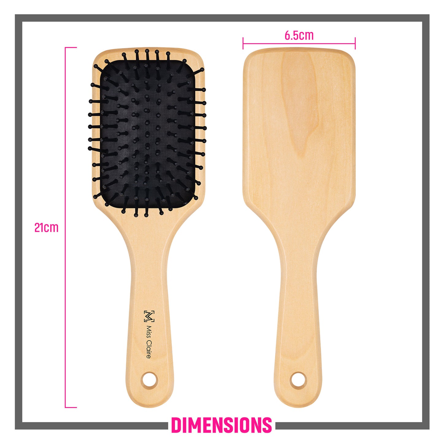 Miss Claire P79R1N Paddle Hair Brush - Distacart
