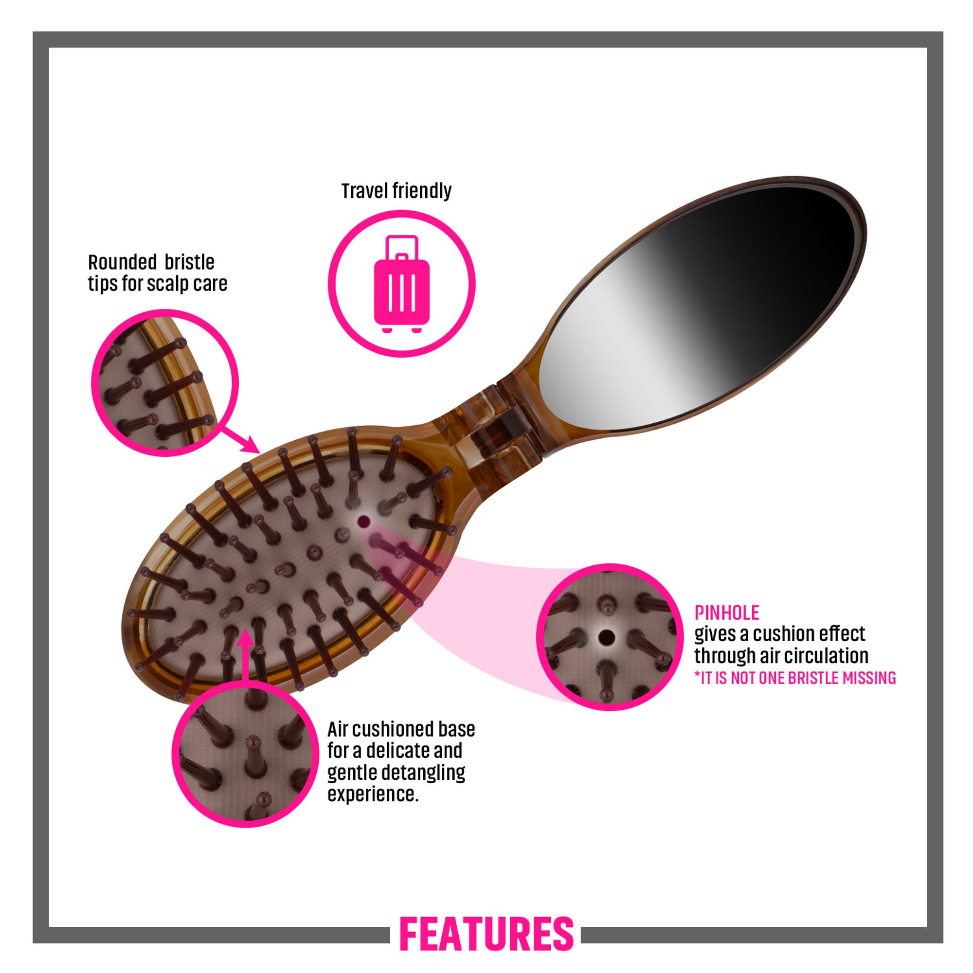 Miss Claire P500Tt Paddle Hair Brush - Small - Distacart