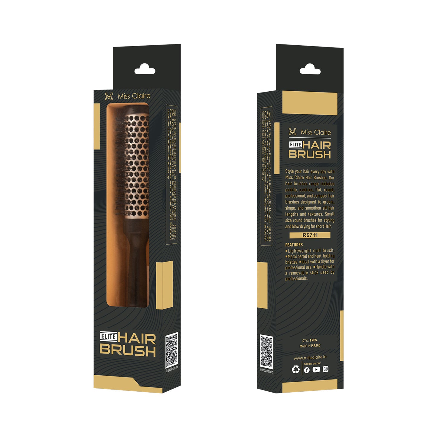 Miss Claire R5711 Hot Curl Hair Brush - Small - Distacart