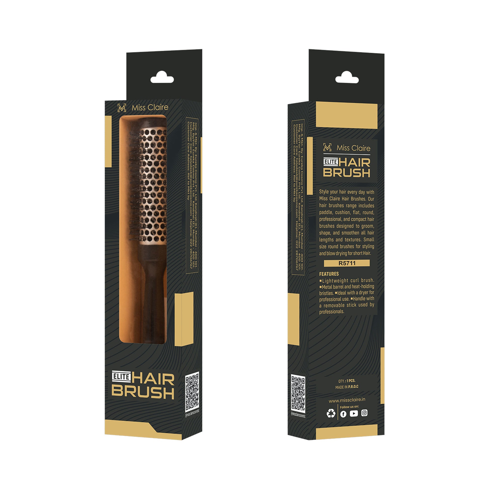 Miss Claire R5711 Hot Curl Hair Brush - Small - Distacart