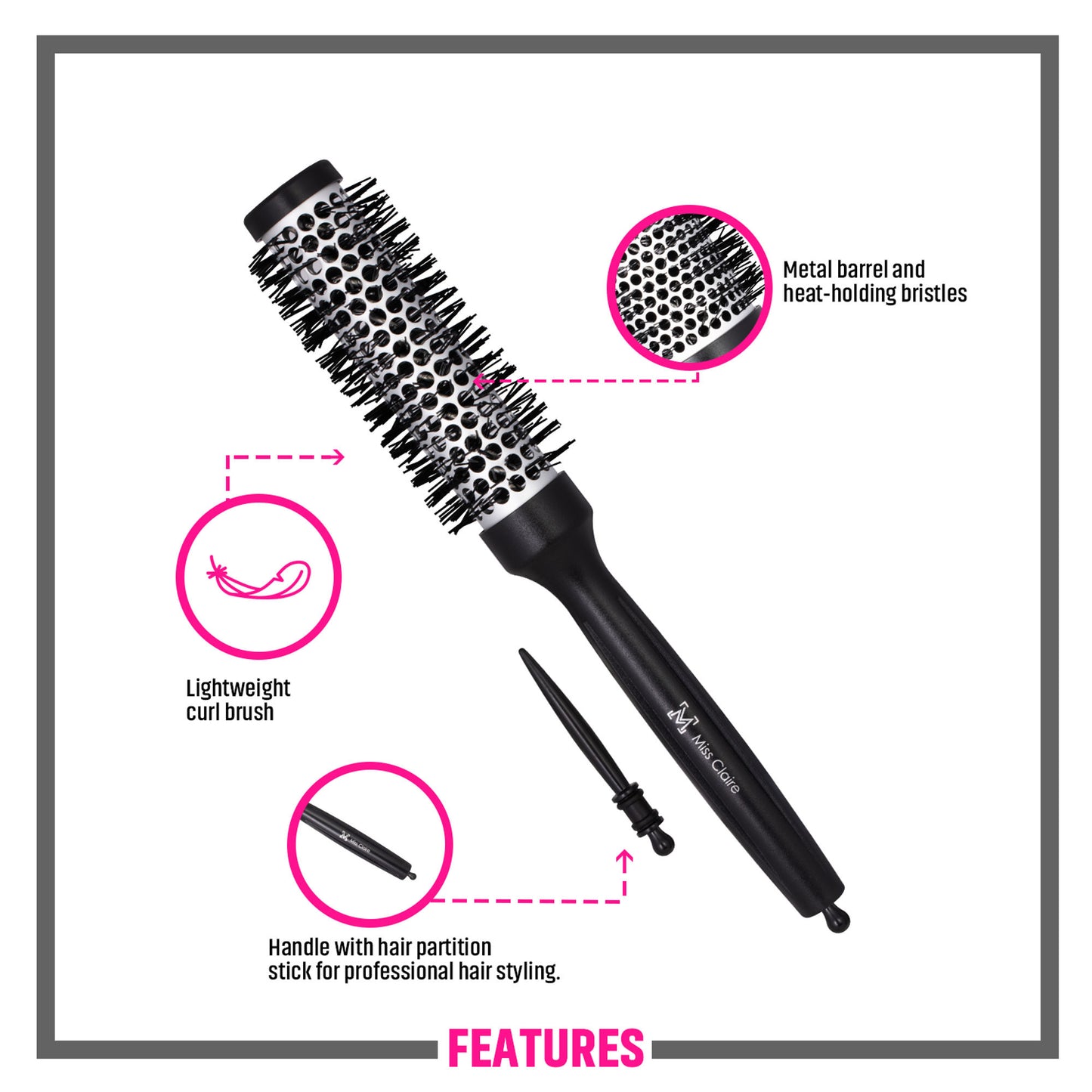 Miss Claire R5711 Hot Curl Hair Brush - Small - Distacart