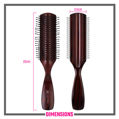 Miss Claire V1800F Flat Hair Brush - Rosewood - Distacart