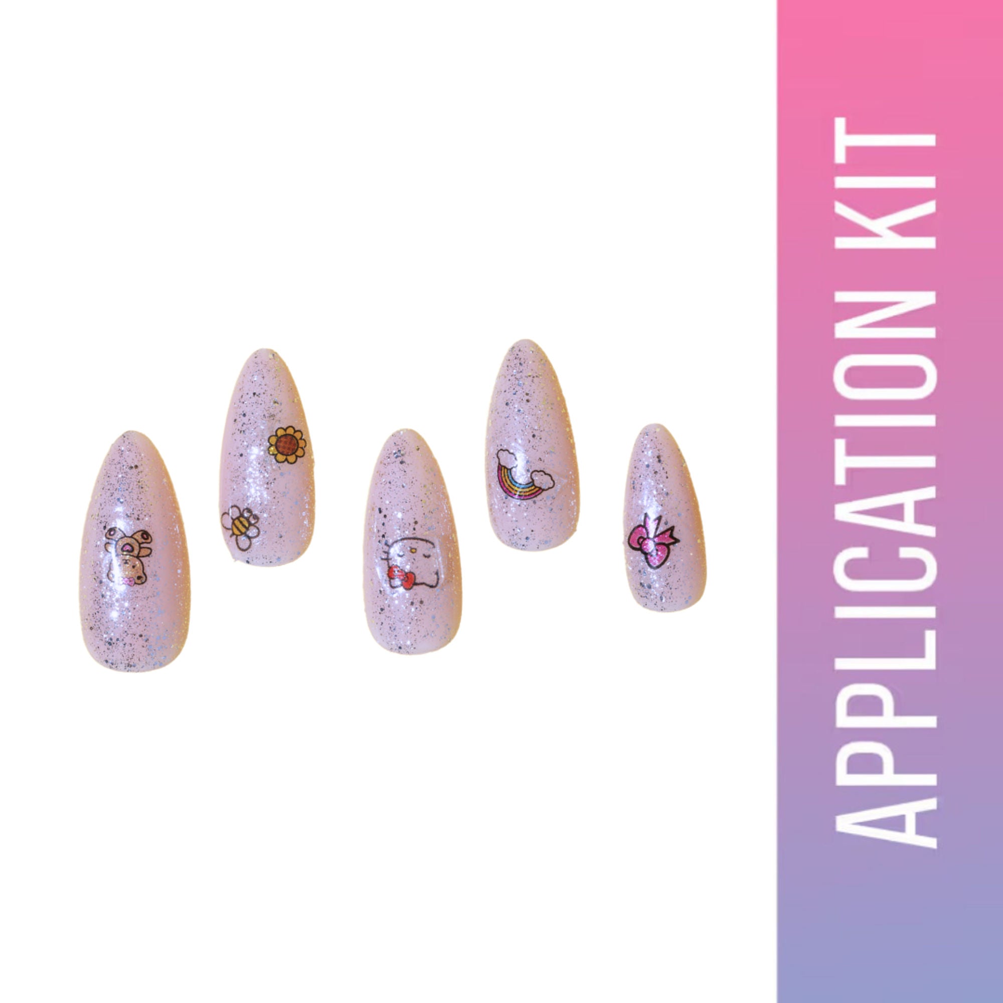 SOEZI Whisker Wonderland Reusable Press On Nails - Application Kit