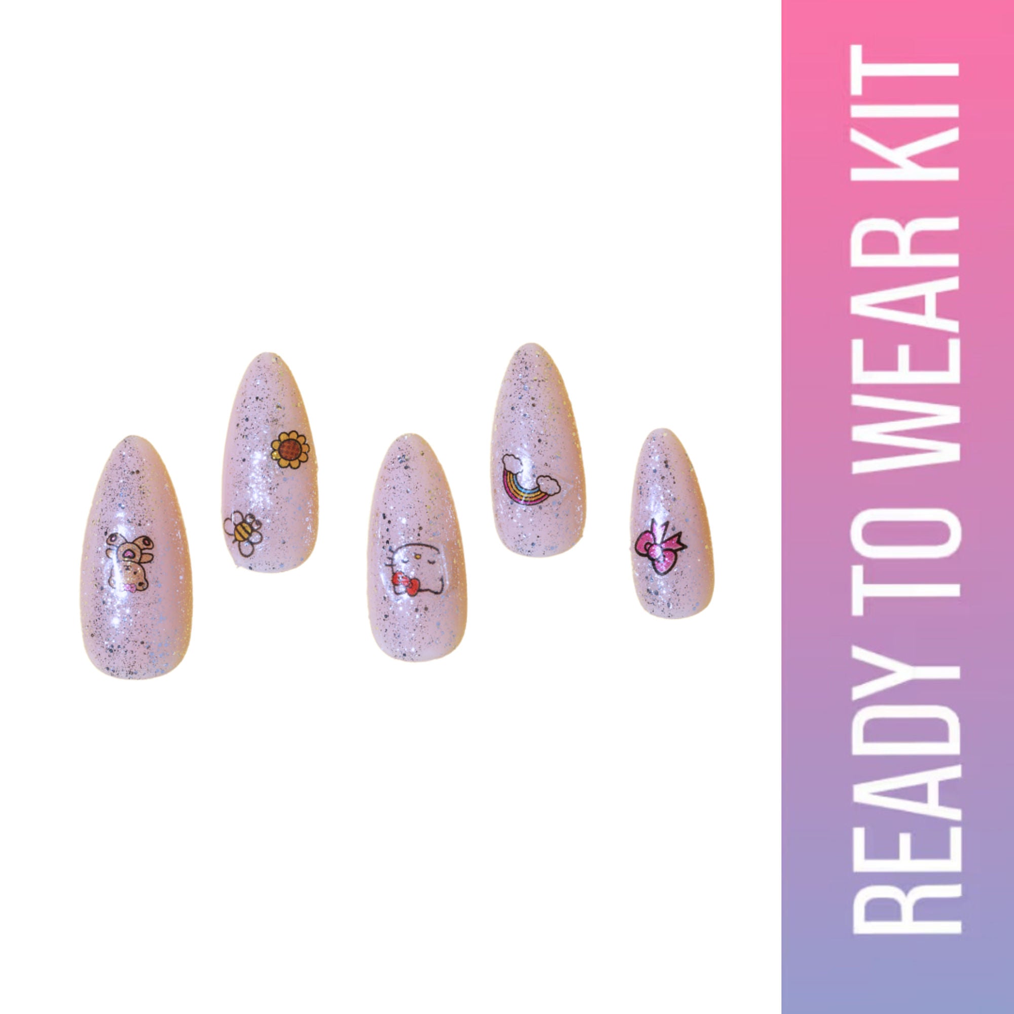 SOEZI Whisker Wonderland Reusable Press On Nail - Ready To Wear Kit