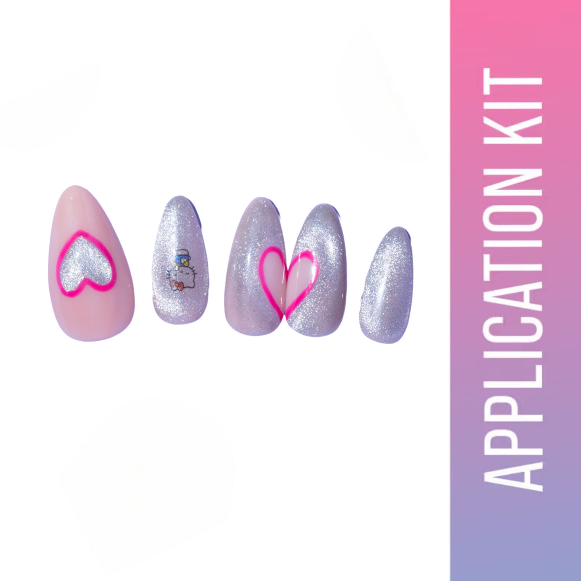 SOEZI Bow Of Love Reusable Press On Nails - Application Kit