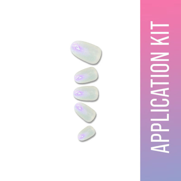SOEZI Glossy Glow Reusable Press On Nails - Application Kit
