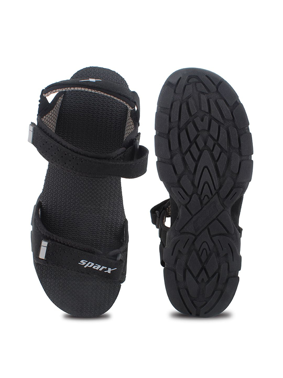 Sparx Men Black & Grey Sports Sandals