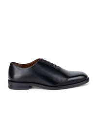 Thumbnail for LOUIS STITCH Men Jet Black Formal Wholecut Lace-Up Derby Shoes
