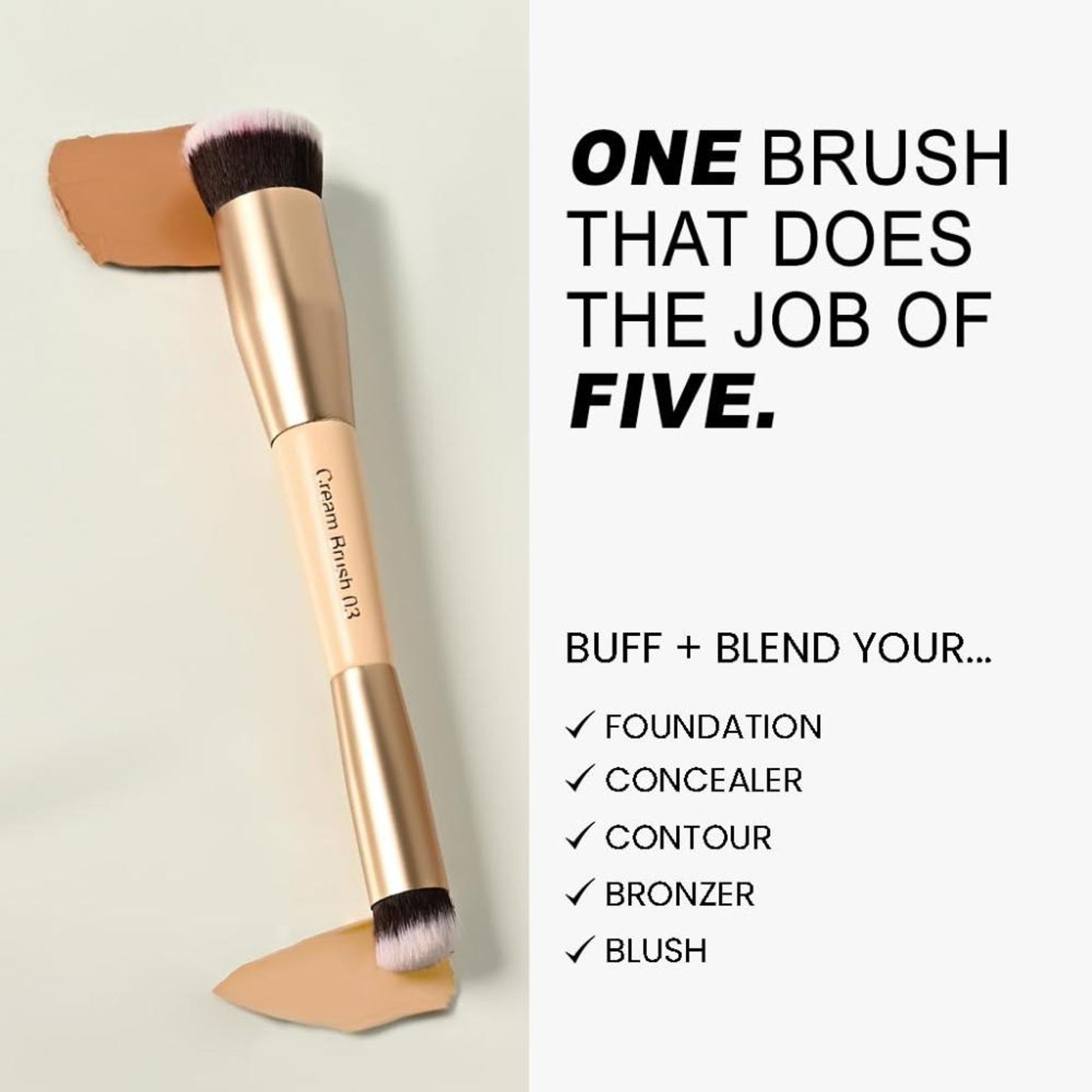 Milagro Beauty Dual End Cream Brush 03 - Distacart