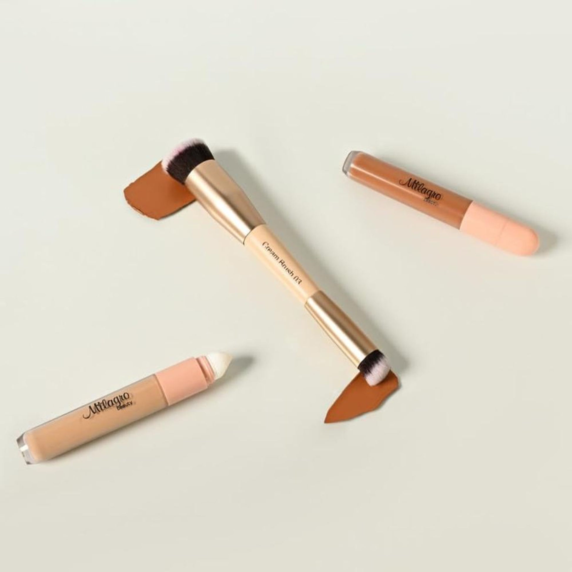 Milagro Beauty Dual End Cream Brush 03 - Distacart