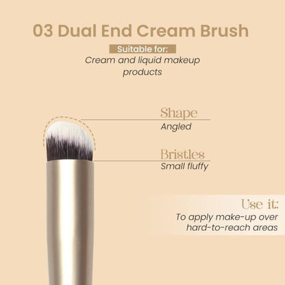 Milagro Beauty Dual End Cream Brush 03 - Distacart