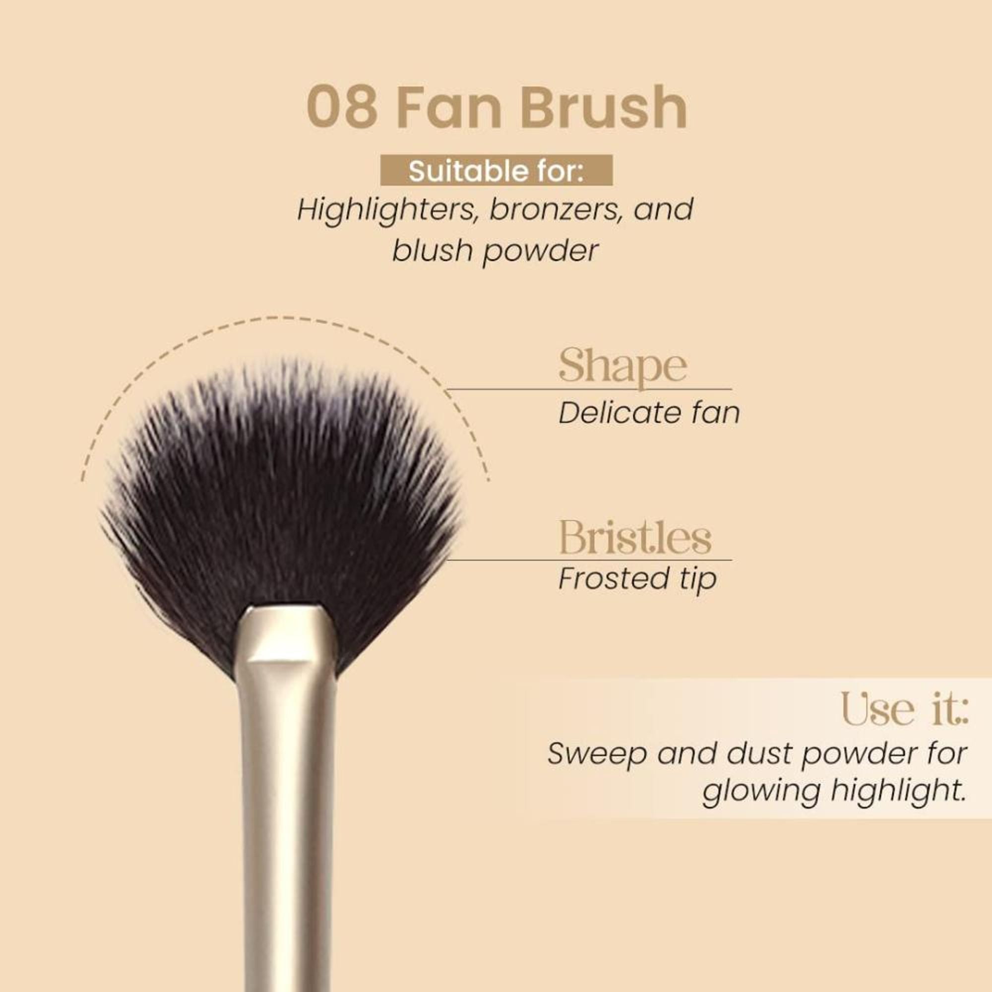 Milagro Beauty Fan Brush 08 - Distacart