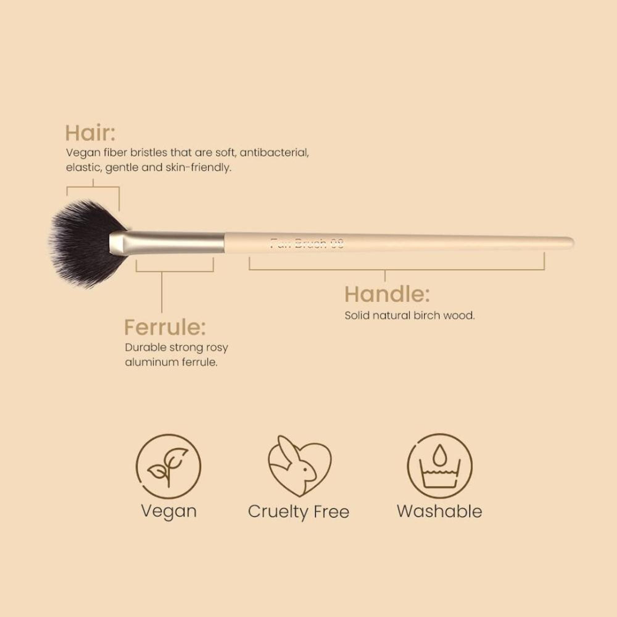 Milagro Beauty Fan Brush 08 - Distacart