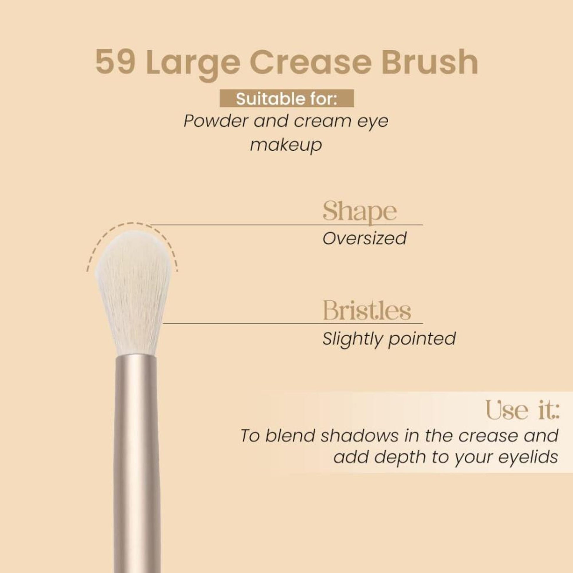Milagro Beauty Large Crease Brush 59 - Distacart