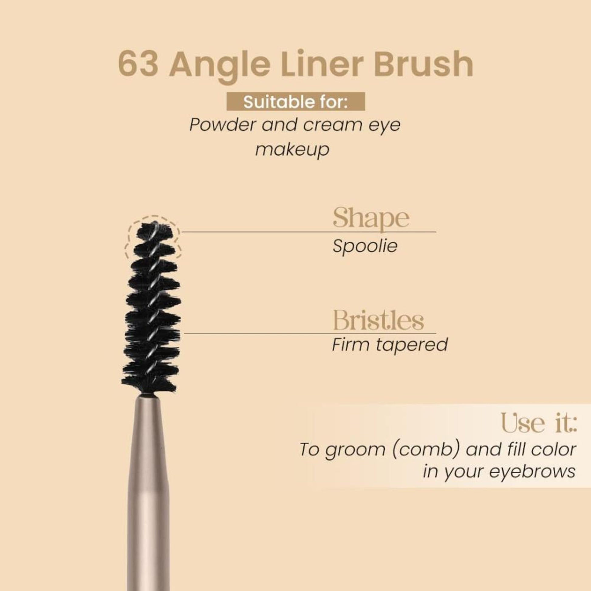 Milagro Beauty Angle Liner Spoolie Brush 63 - Distacart