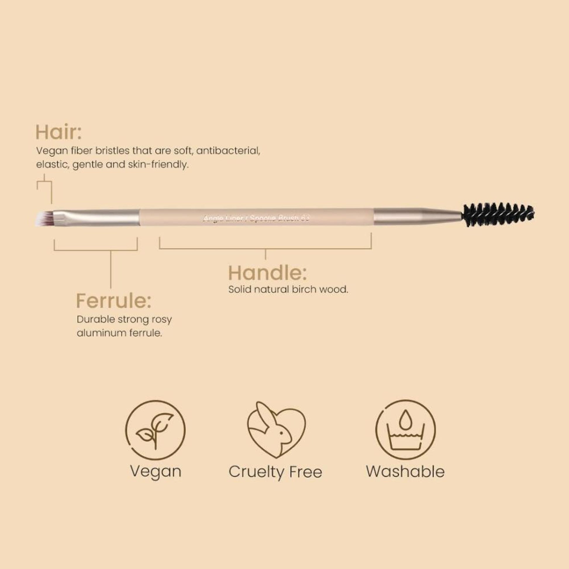 Milagro Beauty Angle Liner Spoolie Brush 63 - Distacart