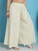 Thumbnail for TAG 7 Ethnic Motifs Printed Pure Cotton Flared Ethnic Palazzo
